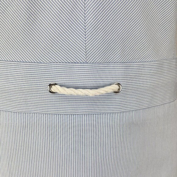 TOMMY HILFIGER Preppy Coastal Blue & White Stripes Sleeveless Mini Dress Size 8 - Picture 5 of 12